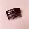 Peine de Dientes con Letra H Coreano de Gama Alta, Simple y Versátil, Tiara de Princesa Esponjosa de Gama Alta, Peine Invertido para Flequillo