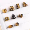 Jingdian Jewelry Piezas Talladas de Piedra Ojo de Tigre Amarillo Natural, Serie de Color Melard Accesorios para Pulsera Colgante de Calabaza, Suministro al por Mayor