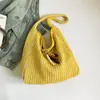 Bolso de Estilo Veraniego 2025 de Aspecto Elegante, Bolso Cubo de Hombro Rayado de Gran Capacidad, Bolso Casual de Mano para el Brazo a la Axila