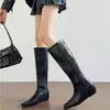Botas Largas de Primer Encuentro de Temporada para Aumentar la Altura para Mujer Invierno 2026 Adelgazantes de Punta Cuadrada Hasta la Rodilla Botas de Jinete Botas Largas