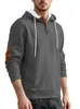 Sudadera Casual Gruesa de Jacquard de Color Sólido con Capucha Bordada para Hombre, Otoño e Invierno, para Amazon Europeo y Americano Transfronterizo