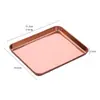 Plato Rectangular de Acero Inoxidable Plato Plano para Hornear Plato para Rollos de Arroz Plato para Cocinar al Vapor Plato Doméstico para Arroz al Vapor Molde para Hornear Bandeja para Platos