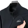 Jaqueta Sherpa de Lã Masculina para Comércio Exterior Primavera Outono Casual Gola Alta Cardigã Moletom Tendência Jaqueta de Outono Inverno Masculina