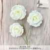 Ramo falso de simulación de color blanco terminado con flores de seda artificial para boda, fila de flores de plástico, arreglo de boda de alta calidad