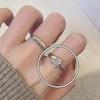 Anillo antiguo de medio nicho, anillo de bastante calidad, diseño vintage, anillo abierto, anillo simple, ligero, de lujo, ajustable, moderno.