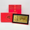 Notas de Ouro do Ano do Cavalo, Notas Comemorativas de Folha de Ouro de Cem Yuan, Envelopes Vermelhos com Capa de Acrílico, Pacotes de Dinheiro da Sorte, Presentes Promocionais do Festival Bancário de Seguros