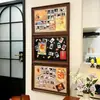 Arte de parede de feltro em estilo vintage para restaurante, decoração de parede para foto de fundo de mesa de sala de jantar, pintura de quadro de mensagens magnético inspirada em dopamina