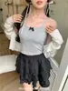 Estilo Caliente Spice Girls Deseo Puro Camisola Pequeña Sexy para Mujer Chaleco Interior con Almohadilla en el Pecho Sin Tirantes Delgada para Fondo Ropa Exterior Top