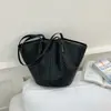 Bolso de Cubo Tejido Simple para Mujer 2026 Verano Nuevo Gran Capacidad Bolso de Mano Tote de Hombro Único Bolso Versátil para el Trabajo