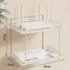 Estante de caja decodificadora montado en la pared, soporte para router, caja de almacenamiento Wi-Fi montada en la pared sin perforaciones, estante de almacenamiento de hierro forjado