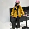 Chaqueta de cuero para niña, nuevo estilo otoño 2026, chaqueta de cuello alto moderna y genial para niños mayores, cárdigan impermeable, top de manga larga