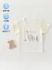 Camiseta de Verão Fofa para Bebês Meninos e Meninas, Camiseta de Manga Curta para o Verão, Camiseta Básica Casual Infantil, Roupas de Bebê 100% Algodão
