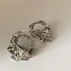 Pendientes Coreanos Minimalistas de Plata con Perla en Forma de Corazón, Tachuelas de Temperamento de Nicho de Gama Alta, Pendientes Dulces Versátiles, Venta al por Mayor para Mujeres