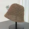Sombrero de pescador retro casual versátil de verano, fino y transpirable, sombrero tipo cubo de punto calado estilo japonés para mujer