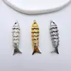 Cobre Banhado a Ouro Alta Retenção de Cor Atividade de Boa Sorte Pingente de Carpa Miçangas Artesanais Material DIY Pulseira Colar Acessórios de Joias
