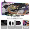 Alfombrilla de ratón luminosa RGB Tótem de dragón Imagen mixta transfronteriza Estilo japonés Estilo Alfombrilla para ratón y teclado Oficina Escritorio LED Alfombrilla Engrosada