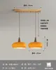 Lámpara de araña creativa de caqui nórdica, lámpara de araña vintage japonesa Bauhaus para restaurante, bar, lámparas colgantes simples para estudio, dormitorio