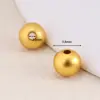 Contas Antigas Banhadas a Ouro, Contas Redondas Foscas Conservadoras de Cor, Contas Soltas, Acessórios para Joias DIY, Contas da Sorte, Contas Espaçadoras Douradas, Contas para Fio
