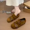 Zapatos para mujer de cuero genuino, totalmente cerrados estilo Birkenstock, nueva colección otoño 2026, versátiles, de suela blanda, cómodos y fáciles de llevar, mocasines y náuticos