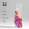 Novo Troféu de Cristal com Impressão Colorida Criativo Metal High-End Atmosférico Medalha Honorária Retrato de Funcionário Excepcional Sênior
