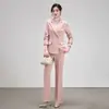 Terno feminino profissional com calça flare, novo estilo outono e inverno 2026, vestuário formal de alta qualidade para o dia a dia e trabalho, transfronteiriço
