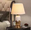 Nova Luminária de Cabeceira Luminária de Mesa Cerâmica Luxo Acessível Escandinava Americana Quarto Moderna Simples Elegante Mesa de Cabeceira Luminária LED