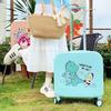 Mala de 18 polegadas Desenho Animado Mini Mala de Bordo Leve Roda Silenciosa Sitable Mala Trolley Infantil 20 polegadas Mala com Senha