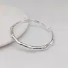 Pulsera de bambú brillante moda mujer todo-partido sólido joven simple push-pull pulsera lisa para madre venta al por mayor