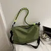 Bolsa Transversal Xadrez de Grande Capacidade Estilo Esportivo Casual Nova Bolsa Tote 2025 Bolsa de Ombro Leve Simples para o Dia a Dia