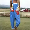 Modernos petos con estampado digital de estilo europeo y americano, a las niñas les encantan los tirantes estampados con patrones, transfronterizos europeos y americanos