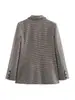 Zr Exporta al por mayor 2025 Otoño e Invierno Nuevo Estilo Europeo y Americano Retro Versátil Elegante Chaqueta Blazer de Piedra de Perro Top