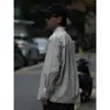 Camisa de Manga Longa Xadrez Fino Estilo Japonês Cityboy para Homens, Camisa Casual Solta Unissex Retrô Relaxado Estilo Americano