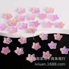 Flor Miniatura de Cinco Pétalos con Bordes Esmaltados, Base de Flor de Ciruelo Hecha a Mano 3D para Accesorios de Collares y Pulseras