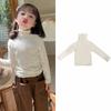 [en stock] camiseta interior para niña, camiseta infantil de manga larga, top 2025 otoño nuevo estilo extranjero, cuello alto para bebé niña