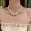 Adereços para Fotografia de Casamento Decoração de Joias Colar de Pérolas Mãe Qipao Acessórios para Foto Corrente Multicamadas para Suéter