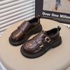 Zapatos de Cuero Estilo Británico para Niños 2025 Primavera y Otoño Nuevos Zapatos para Niños Zapatos Casuales de Cuero para Niños Zapatos Individuales Modernos para Niños Medianos y Grandes