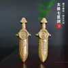 Espada Siete Estrellas Tai Chi Sándalo Verde Natural Madera Maciza Tallado Espada Pequeña Adornos Pequeños Espada de Madera Artesanía Creativa