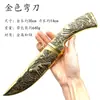 Fábrica de Artesanato e Enfeites de Cimitarra Mongol de Metal Faca Decorativa Dourada Venda por Atacado Direta Sem Fio