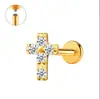 Zeming Original Douyin Más Vendidos F136 Aleación de Titanio y Circonio Aretes de Tachuela Diseño de Nicho Perforación de Lóbulo de la Oreja Tachuelas para Cartílago de la Oreja Estilo Europeo Americano