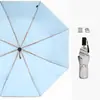 Sombrilla de titanio plateado de doble capa para mujer, protección UV, doble uso para sol y lluvia, paraguas reforzado resistente al viento y la lluvia, sombrilla de color sólido