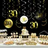 Nuevo Estilo Adorno Colgante Espiral de PVC Transfronterizo Decoración de Cumpleaños 18º 20º 30º 40º Suministros para Diseño de Fondo de Fiesta