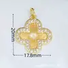 Ventas Directas de Fábrica, Al por Mayor en Stock, Collar Colgante Microincrustado de Cobre, Flor de Trébol de Cuatro Hojas Accesorios de Colgante Individual para Joyería DIY