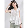 Ropa de Mujer de Comercio Exterior en Stock Verano 2026 Nuevo Estilo Coreano Dulce con Volantes Fresca y de Hada Camisa
