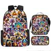 Mochila Transfronteriza Nueva Llorido Nocturno de Navidad Halloween Mochila de Poliéster Mochila de Estudiante Bolso Bandolera Set de Tres Piezas
