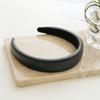 Headband de couro prateado preto minimalista estilo francês versátil cor sólida para fora alta Headband de cabeça de caveira top lavagem de rosto pressão hairpin