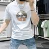 Playera de Manga Corta para Hombre Cuello Redondo Ins Verano Moda Trendy Casual Combinable Estampada Manga Corta Ropa de Hombre Ajustada Guapo