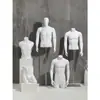 Tienda de ropa accesorios de maniquí ropa de hombre muscular blanco y negro maniquí de escaparate maniquí de medio cuerpo soporte de exhibición