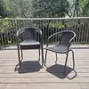 Tejido Personalizado de Respaldo de Silla de Ratán para Balcón Exterior y Jardín de Ocio, Silla de Ratán Sintético Impermeable