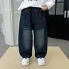 Pantalones Vaqueros para Niños 2026 Otoño Nuevo Estilo Coreano Modernos Rectos para Niños Pequeños, Pantalones Casuales para Niños de Primavera y Otoño