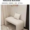 Banco para Cambiarse los Zapatos para la Entrada del Hogar, Probador, Banco para Cambiarse los Zapatos, Sofá de Lujo Ligero, Banco para el Extremo de la Cama